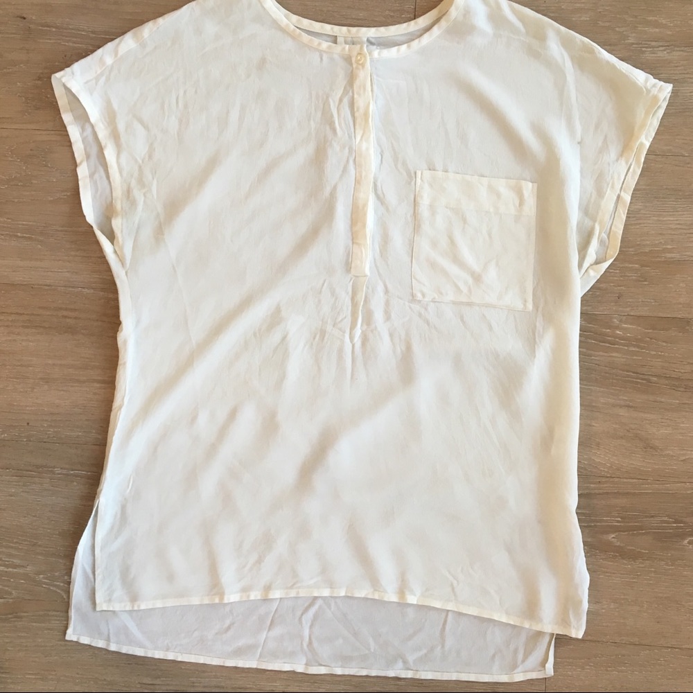 Madewell Silk Short Sleeve Blouse